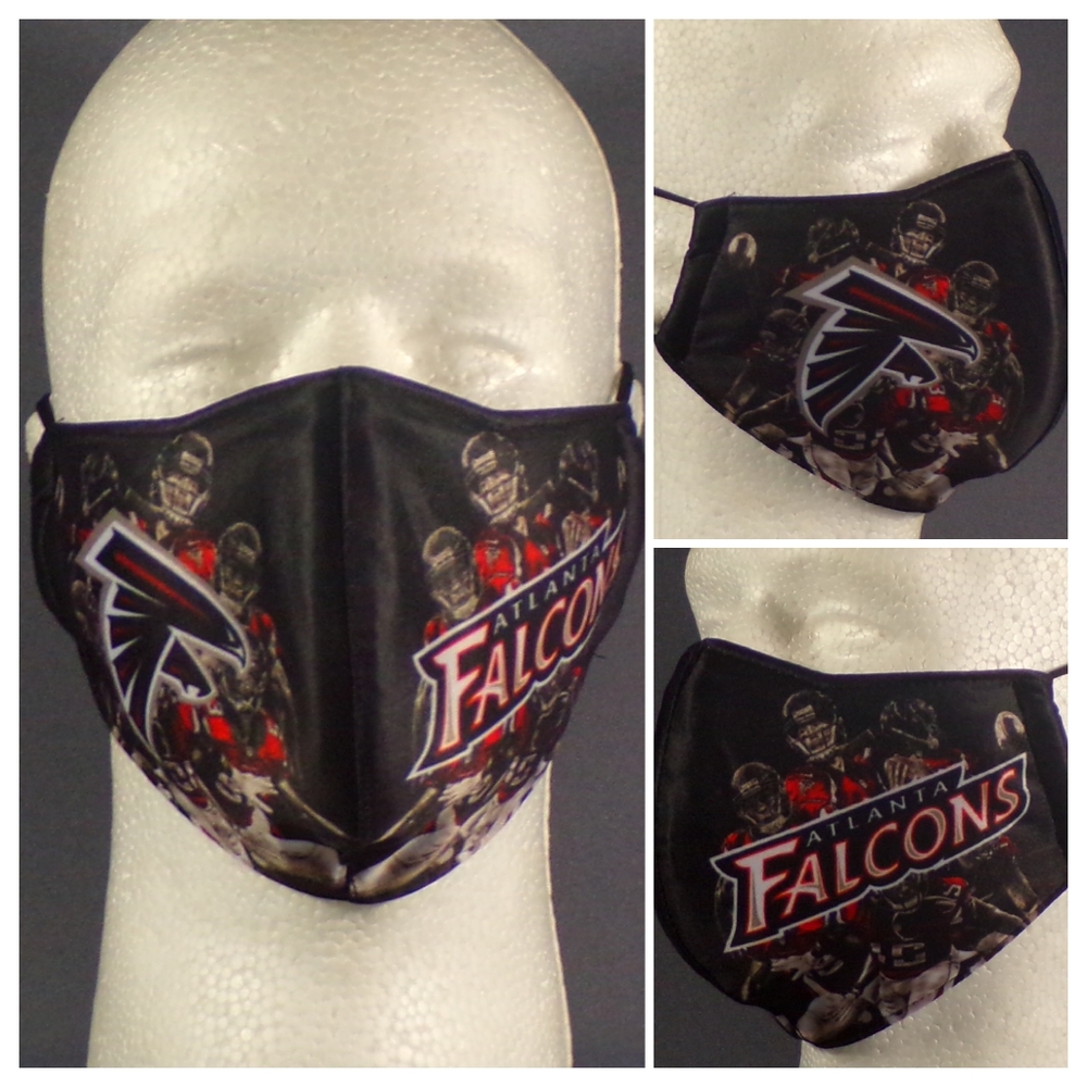 "Atlanta Falcons Team Collage" Digitally Printed Adult Double-Layer Face Mask